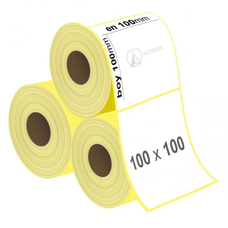 100 × 100 mm Lamine Termal Kargo Etiketi – 500'lü Rulo – görsel 1
