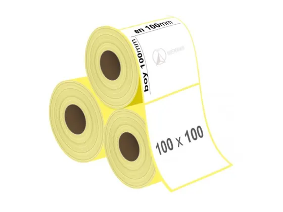 100 × 100 mm Lamine Termal Kargo Etiketi – 500'lü Rulo