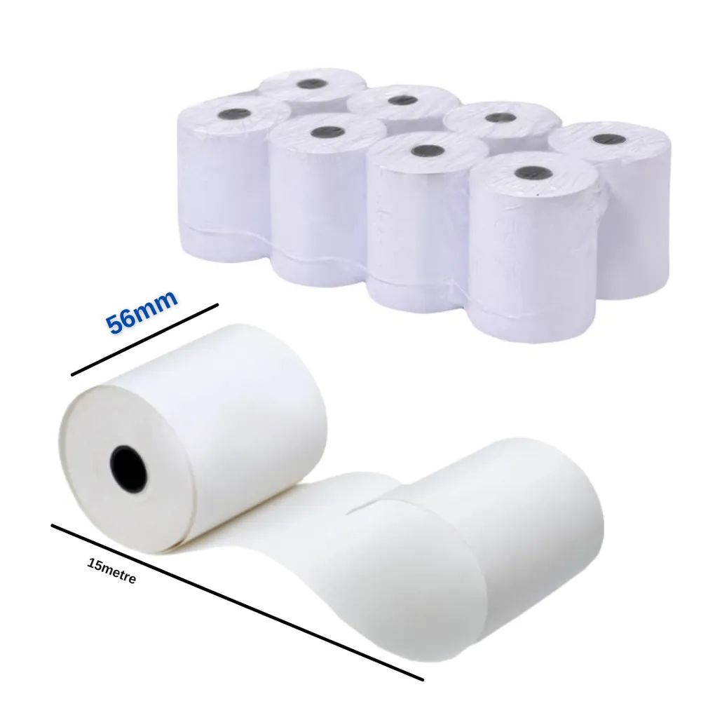 56 mm × 15 m Termal Rulo – 10'lu Paket – görsel 1