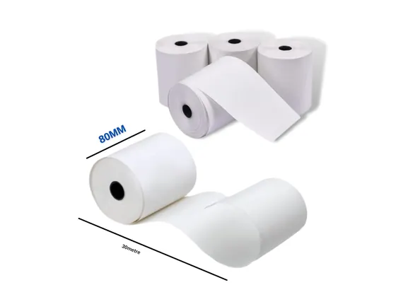 80 mm × 30 m Termal Adisyon Rulosu – 10'lu Paket