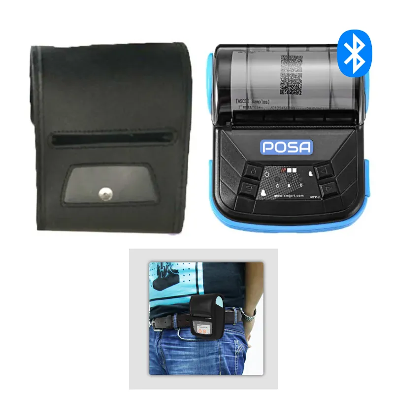 80 mm Bluetooth Taşınabilir Fiş Yazıcı – Şarjlı ve Kılıflı – görsel 3