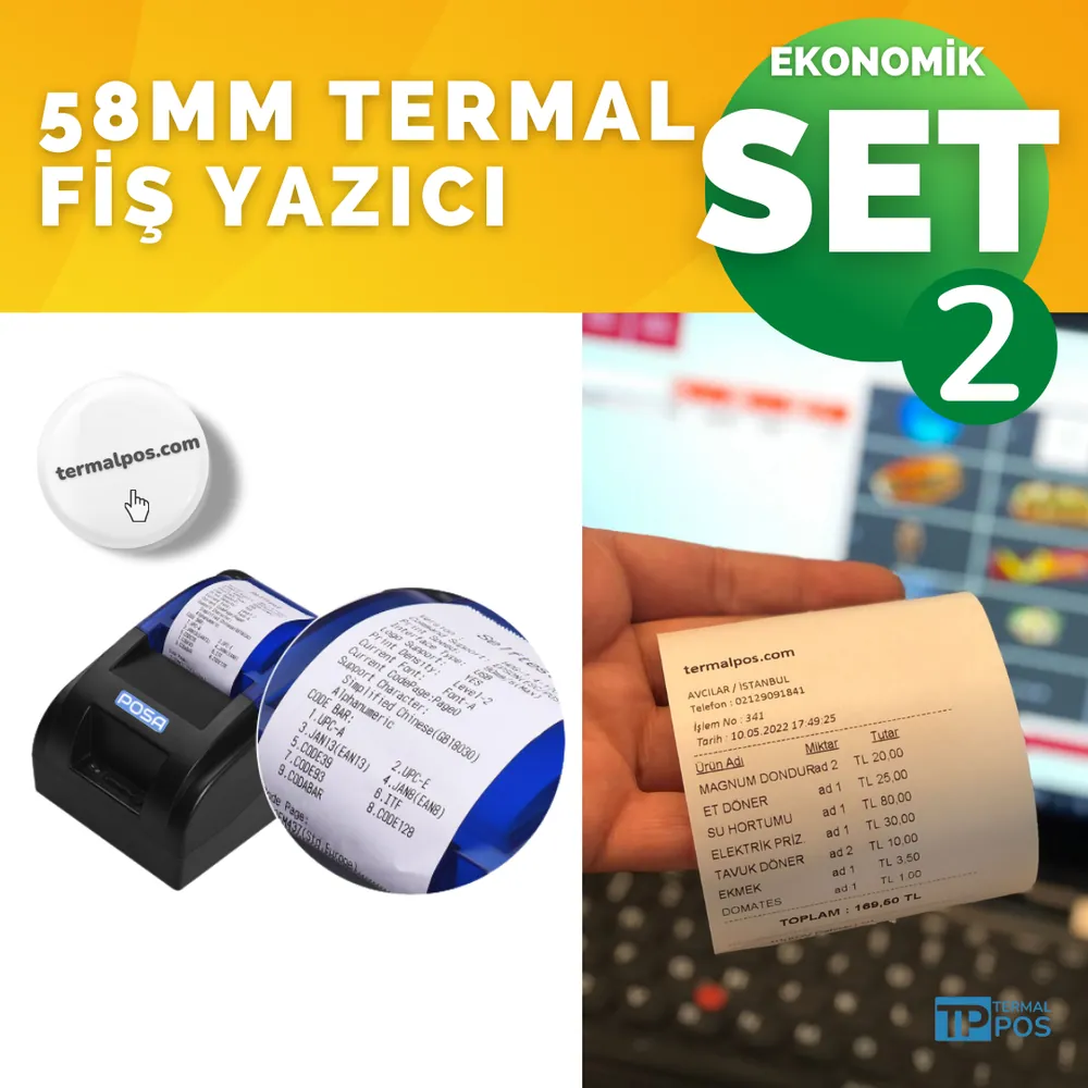 Barkodlu Satış Seti 2 – Fiş Yazıcı, Barkod Okuyucu ve Hızlı Satış Programı – görsel 3