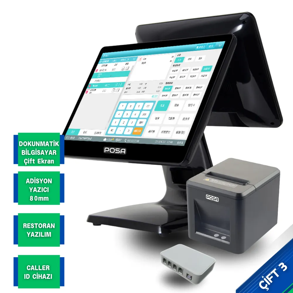 Çift Ekranlı Paket Servis Sistemi ÇİFT3 – Caller ID ve Cep Telefonu Sipariş Entegrasyonu – görsel 1