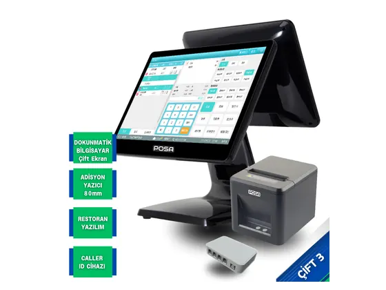 Çift Ekranlı Paket Servis Sistemi ÇİFT3 – Caller ID ve Cep Telefonu Sipariş Entegrasyonu