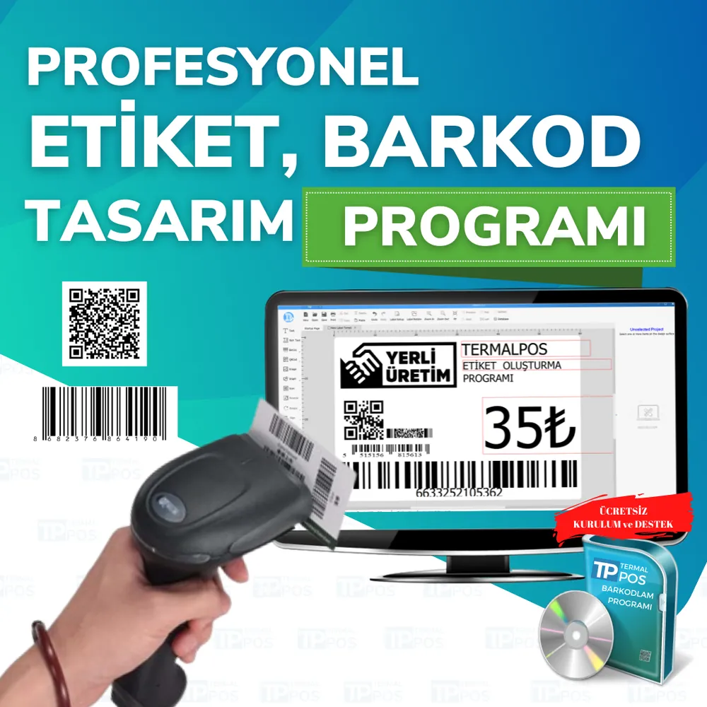 Etiket ve Barkod Tasarım Programı – Aynı Gün Kurulum – görsel 1
