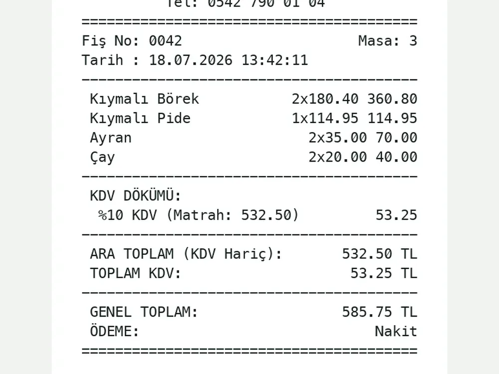 Restora Altın Paketi – InPos Yazarkasa POS Dahil, Otomatik Mali Fiş – görsel 3